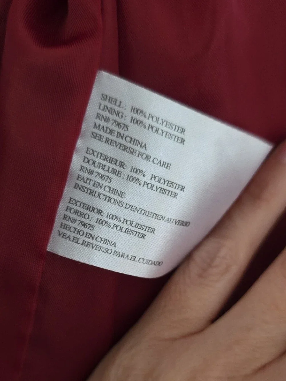Michael Kors Deep Red Utility Jacket with Hood